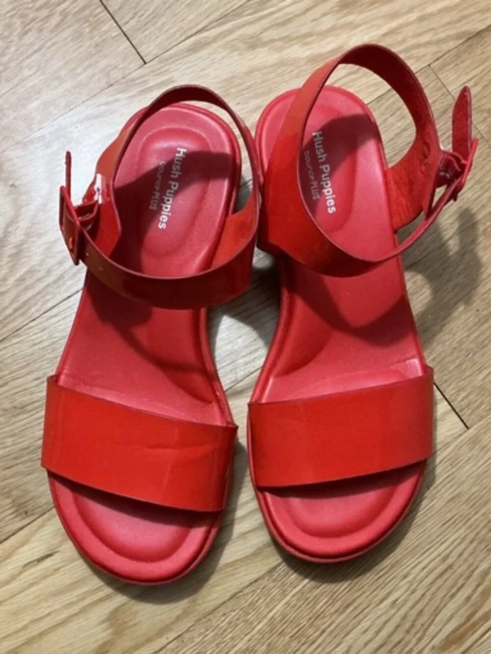 Hush Puppies Women's Brite Jells Quarter Strap Wedge Sandals